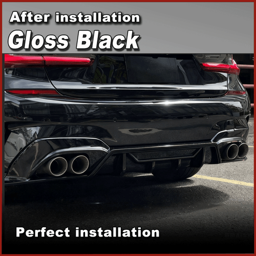 Difusor trasero negro brillante para BMW Serie 3 G20 G21 paquete M embellecedores difusor - Imagen 3 de 12