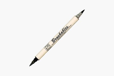 Zig Memory System Kuretake Brushables Double-Sided Brush Marker - Pure Black MS-