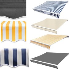 Garden Awning Top Sunshade Canvas Canopy Retractable Replacement Shade Cover New