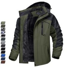 Men's Waterproof Winter Jacket Warm Winter Coats Outdoor Ski Snow Hooded Jackets