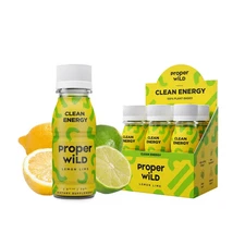Proper Wild Energy Shot Lemon Lime, Strawberry Kiwi, Apple, Ginger 12 Pack