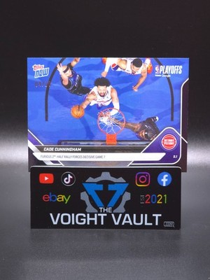 Cade Cunningham 2026 Topps Now NBA Playoffs Detroit Pistons Black Foil #04/10