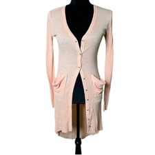 Free People Beach Citrus Ribbed Long Sleeve Duster Cardigan XS