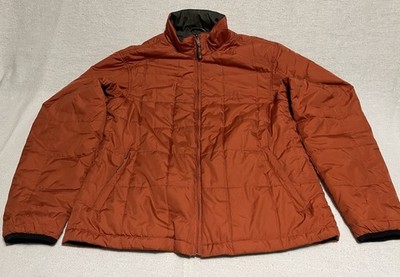 Destinations American Identity Orange Full Zip Puffer Jacket Size Large