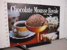 Baskin Robbins ice cream 1983 store display sign CHOCOLATE MOUSSE ROYALE classy 