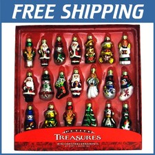 Festive 20-Piece Glass Christmas Ornament Set