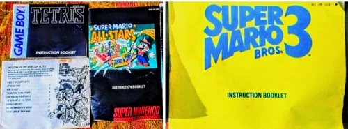 *Vintage* Nintendo brand video game manuals/booklets.