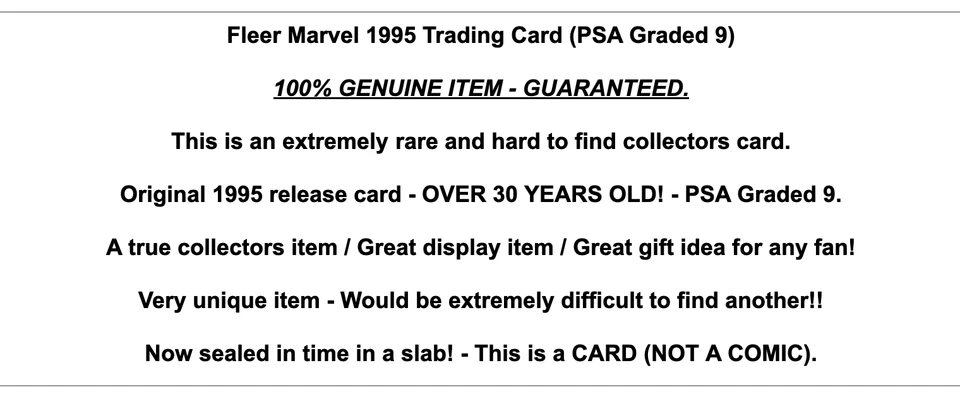 Marvel Comics 1995 Cable Holo PSA Graded Trading Card X-Men X-Force Foil Vintage - Image 2 of 4