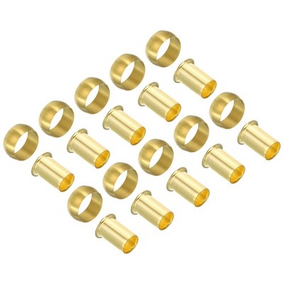 20Pack 12mm Rohr AD Messing Kompression Hülsen Zwingen Einlegeteil Sortiment Kit