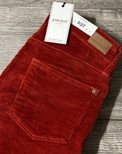 Judy Blue NWT ButtonFly High Rise Ankle Straight Rust Corduroy Pant 5/27 (28x25)