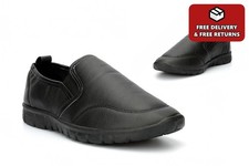 Womens Pumps Ladies Slip On Shoes Slip On Trainers All Black Pumps Memory Foam