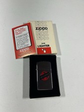 Vintage Zippo Bechtel Logo Windproof Chrome Slim Lighter -Lightly Used/ With Box