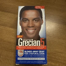 1 New Just for Men Grecian 5 Permanent Shampoo In Haircolor - Jet Black