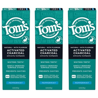 Activated Fluoride Toothpaste 3 Pack, 4 oz Each, Fresh Mint Flavor, Oral Care