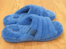 UGG Fluff You Mens Soft Plush Sheepskin Slippers Blue 10 BRAND NEW 