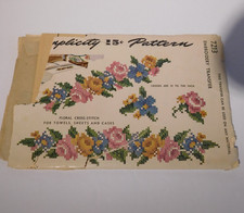 Vintage Iron on Transfers - Simplicity Pattern 7213 for Embroidery Plus Extras