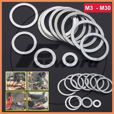#ad Aluminium Sealing Washers Metric M3 M4 M5 M6 M8 M10 M12 M30 Flat Seal Washer $74.09