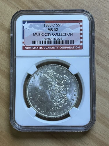 1885 O Morgan Silver Dollar MS 62 NGC