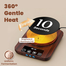 -Sourdough Starter Warmer with Digital Thermostat 70 100 F 1 F Precision 12H Mat