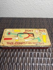 Vintage Ohio Art Busy Boy Metal Toy Tool Chest