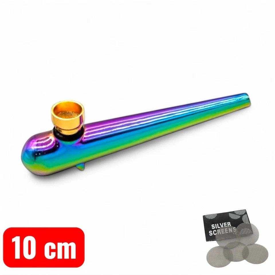 D&K Rainbow Glass Smoking Pipe Premium Quality Free Filter Screen Tobacco Smoke Pipe