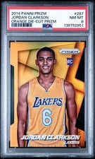 2014 Jordan Clarkson Prizm Orange Die Cut Rookie RC PSA 8 #287 POP 1