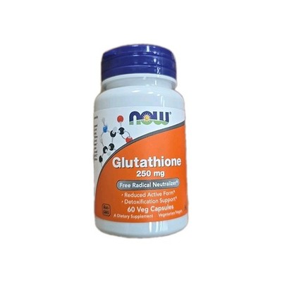 NOW FOODS Glutathione 250 mg 60 Veg Capsules Exp 4/26