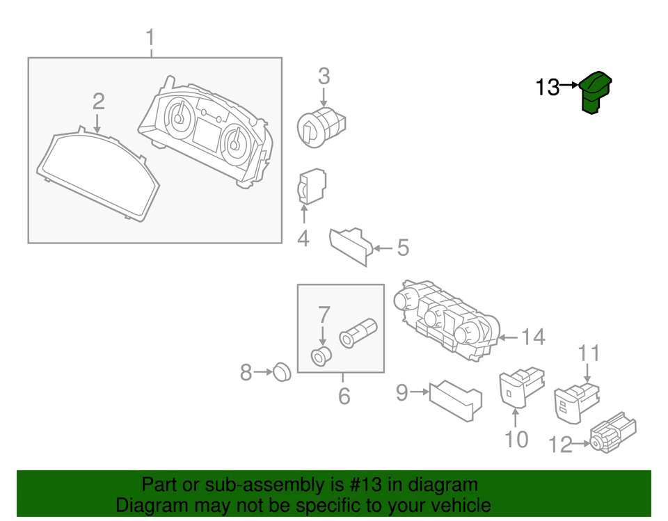 Genuine Sun Load Temperature Sensor 7L1Z-13A018-A - Image 2 of 3