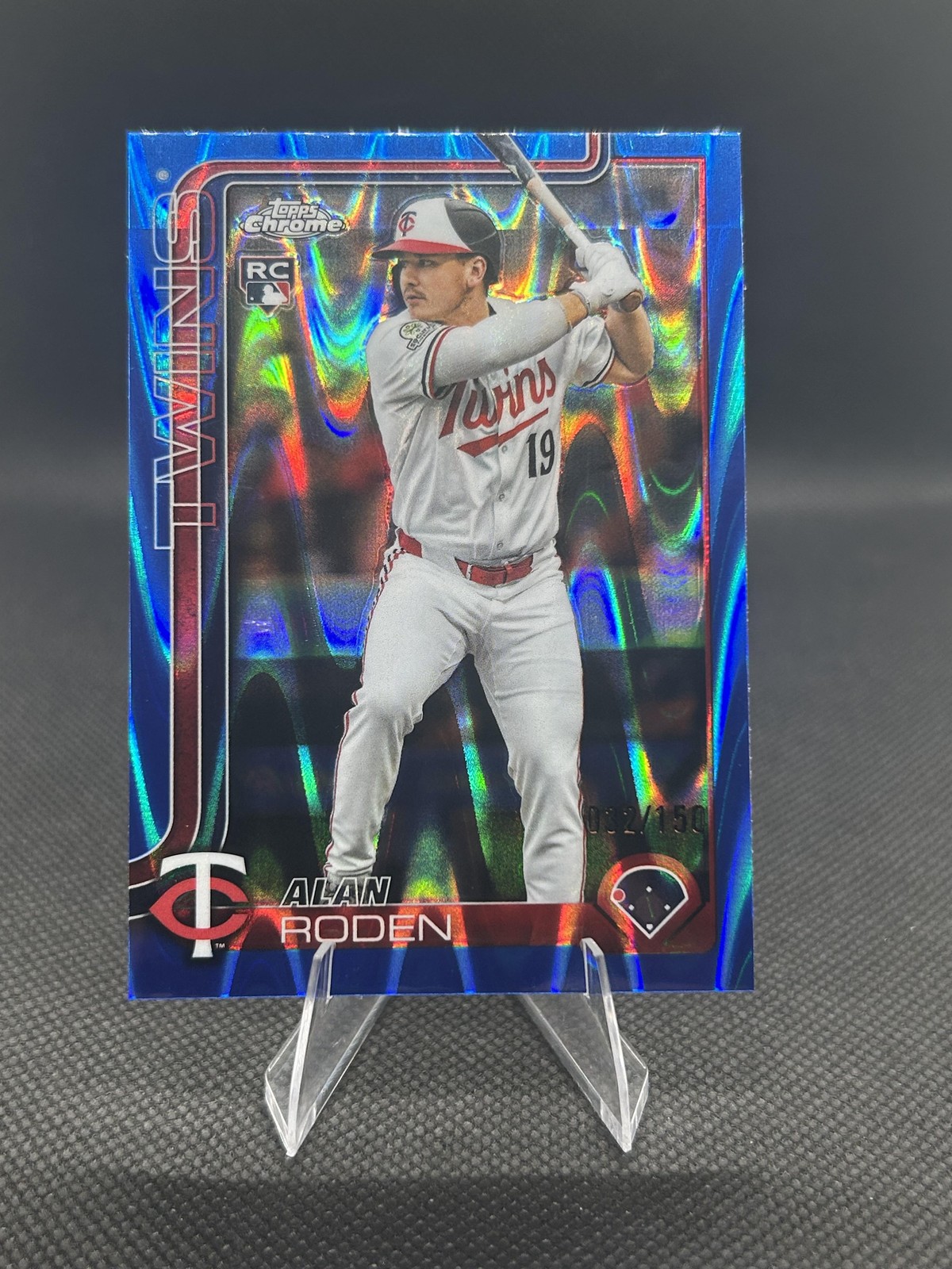 2025 Topps Chrome Update #USC41 Alan Roden Blue RayWave Refractors #/150