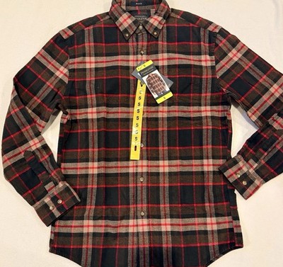 Pendleton Shirt Mens Small Brown Style Mason Plaid Cotton Flannel Button Front