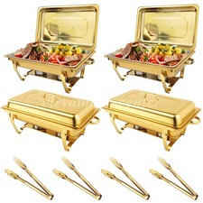 1/2/4/6Pack Chafing Dish Buffet Set 9QT 201 Stainless Steel Chafer for Catering