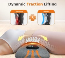 3 In 1 Electric Lumbar Support Pillow Smooth Spine Triple Fusion Back Massager