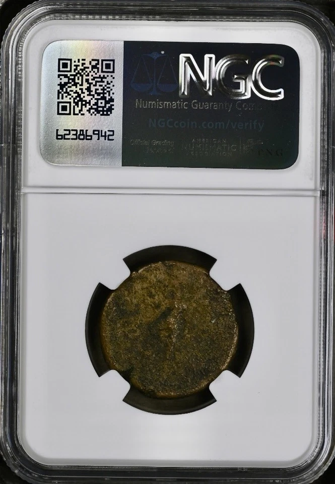 Emperor Marcus Aurelius Dupondius 161-180 AD NGC Certified Ancient Roman Coin - Image 2 of 4