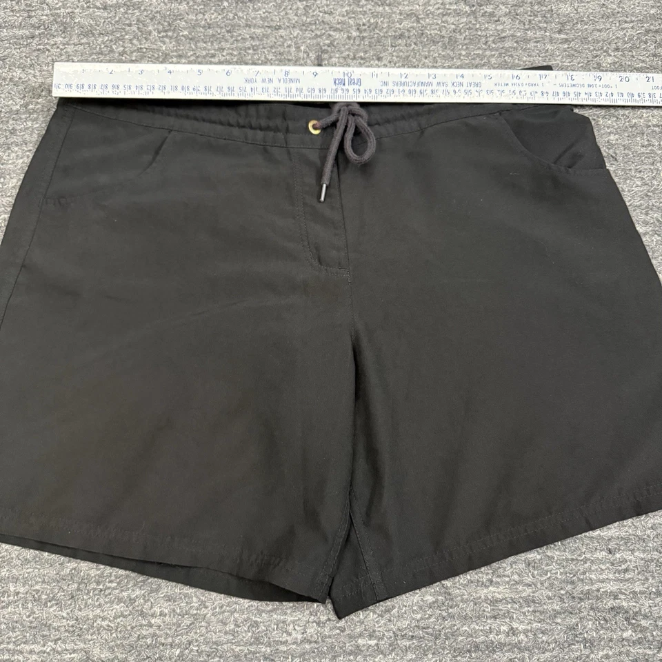 Pantalones Cortos de Natación Seafolly Mujeres Grandes Negros Tabla Playa Surf Piscina Cordón Resort Foto 3 de 4