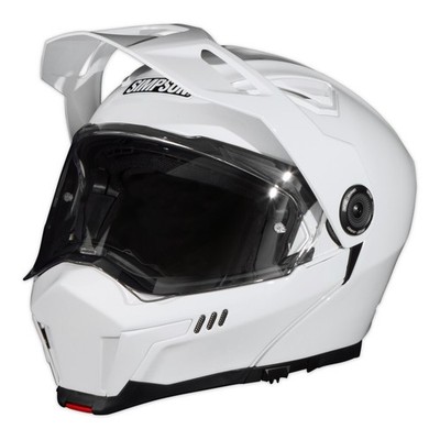 Simpson Journey Bandit Modular Motorcycle Helmet White XS DOT ECE