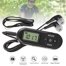 Portable Pocket Digital FM Radio LCD Stereo Walking Receiver Earphone Neck Strap