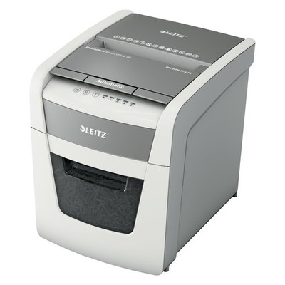 Leitz IQ Paper Shredder, Cross Cut, 50 Sheet, 5 Gallon Bin, P4 Security, Auto...
