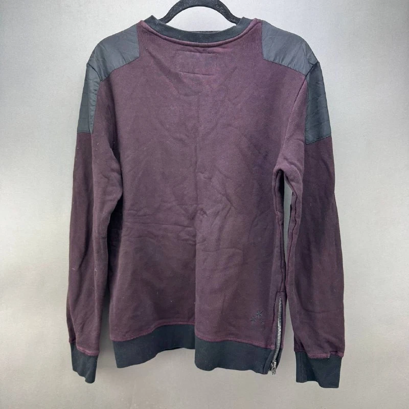 Sudadera Pullover Híbrida William Rast Para Hombres Borgoña Talla S Foto 2 de 4