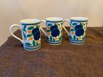 3 Zwemmer adopted from Majolica Dunoon ceramics coffee tea cups mugs Scotland