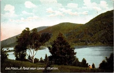 Lee Mass Pond Near Lenox Station Antique Undivided Back Unposted Postcard