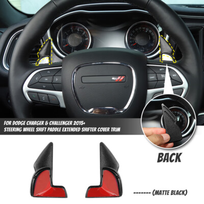 2 Car Steering Wheel Shift Paddle Shifter Trim Fit for Dodge Challenger 15 2 Car Steering Wheel Shift Paddle Shifter Trim Fit for Dodge Challenger 15