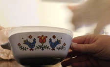 Vintage CorningWare ~ Country Festival ~ Petite Casserole 1 3/4 Cup P-41-B