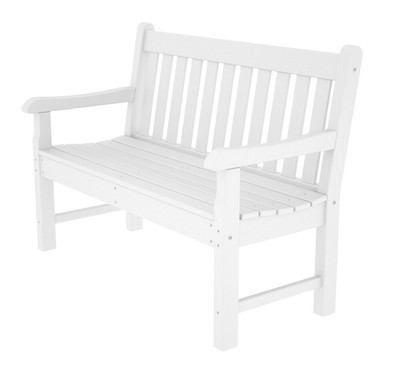 POLYWOOD RKB48WH Rockford 48" Bench in White 845748010696 ...