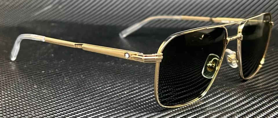 MONT BLANC MB0278S 002 Gold Green Men's 56 mm Extra Large Sunglasses - Image 3 of 4