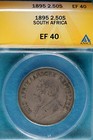 1895 ANACS EF40 South Africa 2 1/2 Shillings!! #B5094 — photo 1