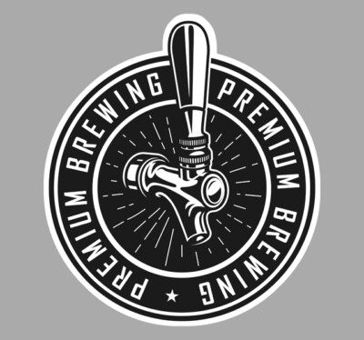 PREMIUM BREWING BEER SHOP BIER LOGO DRUCK AUFKLEBER STICKER BC010