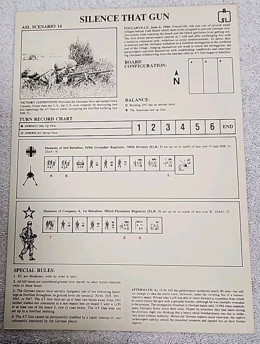 ASL Core Modules : Multi-Man 中古 英語版＜AH＞「PARATROOPER」ASL