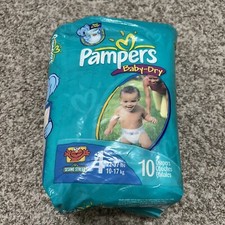 Vintage 2003 Pampers Baby-Dry Diapers Sesame Street Size 4 22-37 lbs 10 Ct NEW