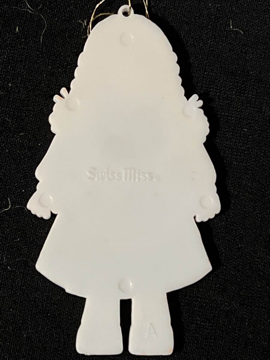 Vintage Swiss Miss Hot Chocolate Girl Plastic Holiday 3.75