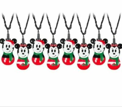 Disney Magic Holiday Mickey & Minnie Blinking White LED Light String New
